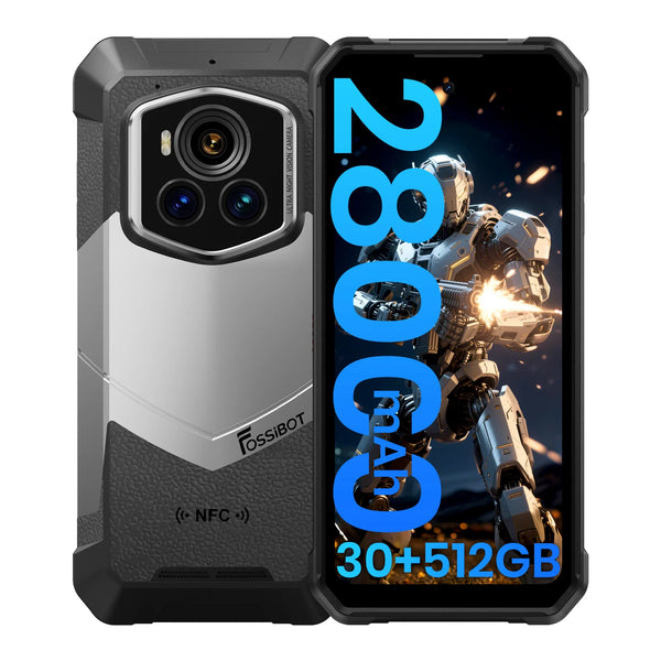 FOSSiBOT F107 Pro - Smartphone Robusté 6,95 Pouces 30+512GB MediaTek Dimensity 7300 200MP+32MP 28000mAh Android 15 Vision Nocturne Stellaire