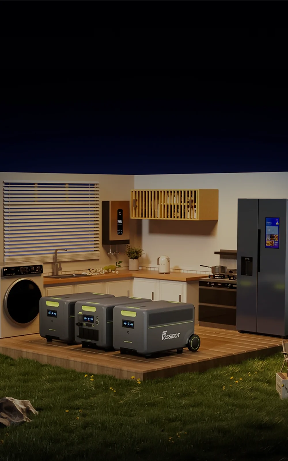 Fossibot F2400 Taşınabilir Güç İstasyonu 2400W 2048Wh LiFePO4 Güneş Enerjisi Jen Fossibot F2400 Taşınabilir Güç İstasyonu 2400W 2048Wh LiFePO4 Güneş Enerjisi Jen