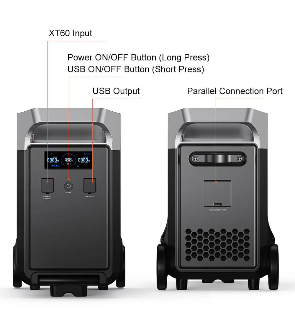 Sorties USB-C 100W et USB-A 18W FOSSiBOT FB3840