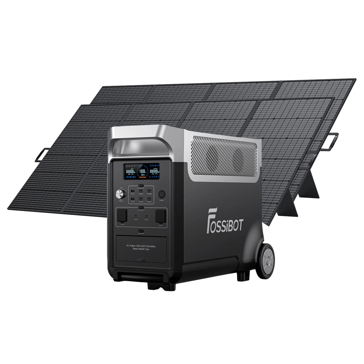 F3600 Pro+2*420W Panneau solaire portable
