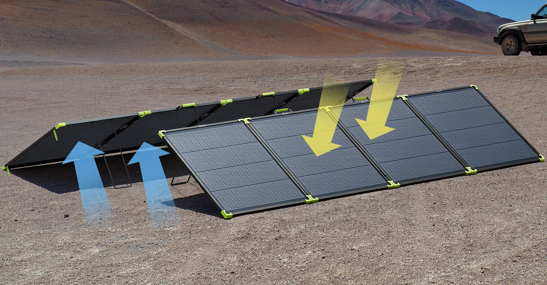 Fonctionnement bifacial du panneau solaire FOSSiBOT SP400 Pro